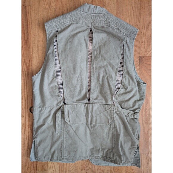 Vintage Banana Republic Vest Men's Medium Beige Vented Cargo Photo Safari Fish - Picture 7 of 9